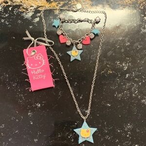 Hello Kitty Pink and Blue Star Jewelry Set
